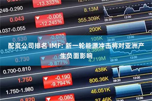 配资公司排名 IMF: 新一轮能源冲击将对亚洲产生负面影响